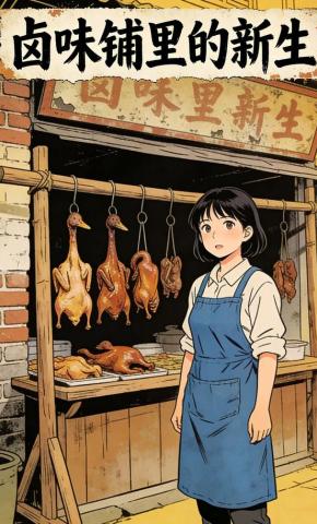 短剧《卤味铺里的新生》海报