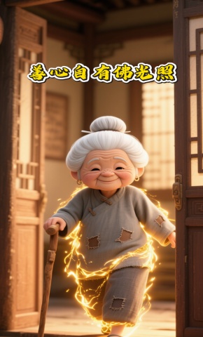 短剧《善心自有佛光照》海报