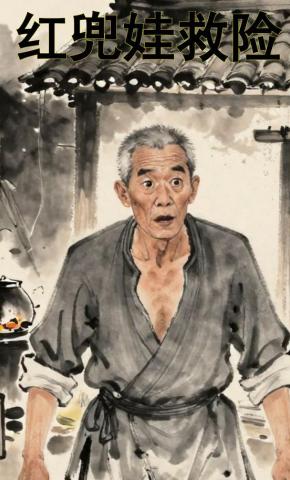 短剧《红兜娃救险》海报