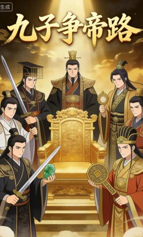 短剧《九子争帝路》海报