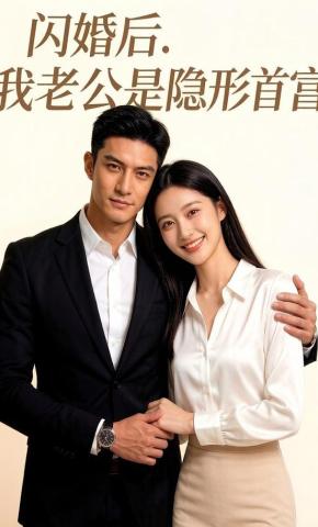 短剧《闪婚后，我老公是隐形首富》海报