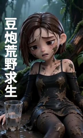 短剧《豆炮荒野求生》海报