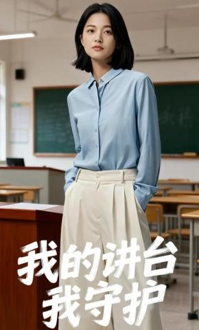 短剧《我的讲台我守护》海报