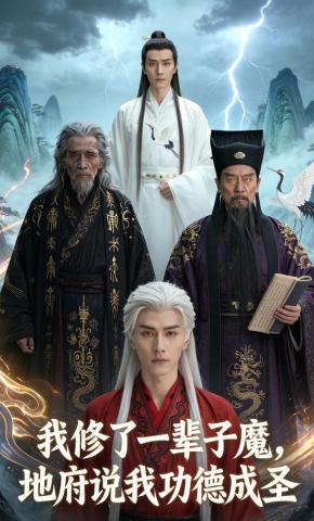 短剧《我修了一辈子魔，地府说我功德成圣》海报