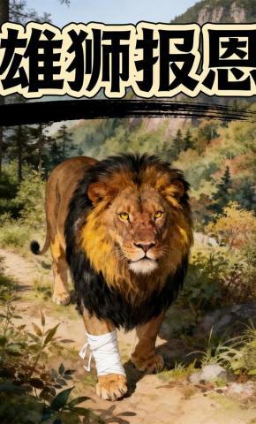 短剧《雄狮报恩》海报