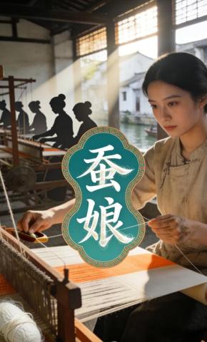 短剧《蚕娘》海报