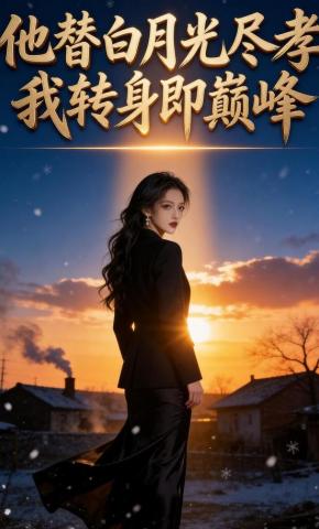 短剧《他替白月光尽孝，我转身即巅峰》海报