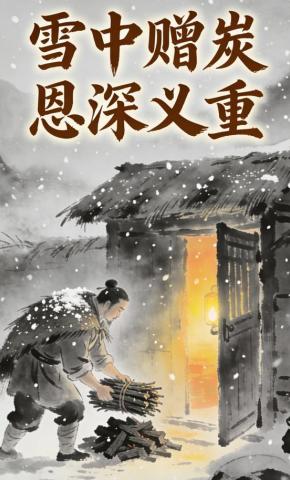 短剧《雪中赠炭恩深义重》海报