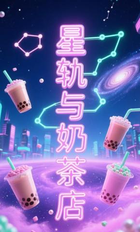 短剧《星轨与奶茶店》海报