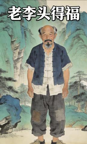 短剧《老李头得福》海报