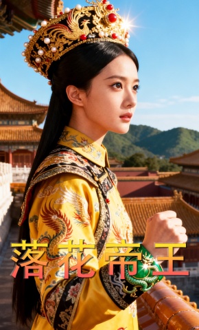 短剧《落花帝王》海报