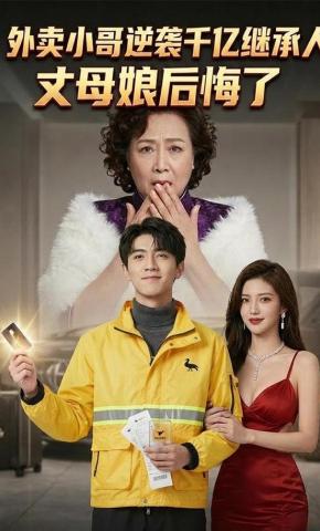 短剧《外卖小哥逆袭千亿继承人，丈母娘后悔了》海报