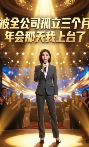 短剧《被全公司孤立三个月，年会那天我上台了》海报