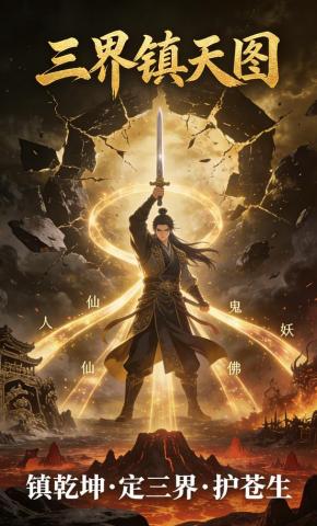 短剧《三界镇天图》海报