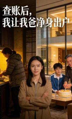 短剧《查账后，我让我爸净身出户》海报