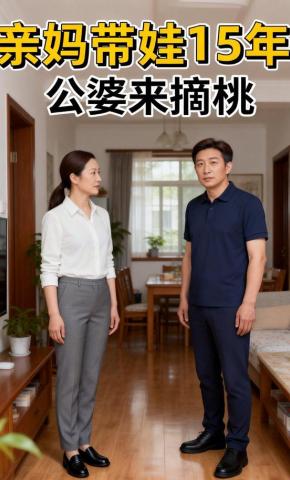 短剧《亲妈带娃15年公婆来摘桃》海报
