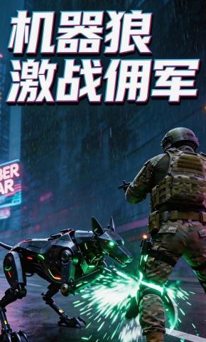 短剧《机器狼激战佣军》海报