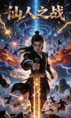 短剧《仙人之战》海报