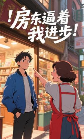 短剧《房东逼着我进步》海报