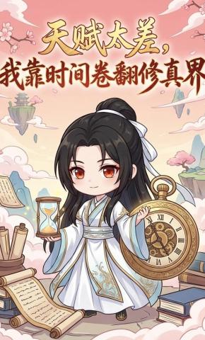 短剧《天赋太差，我靠时间卷翻修真界》海报