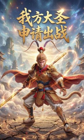 短剧《我方大圣申请出战》海报