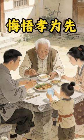 短剧《悔悟孝为先》海报