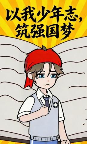 短剧《以我少年志，筑强国梦》海报