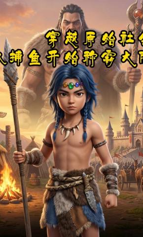 短剧《穿越原始社会，从捕鱼开始称霸大陆》海报