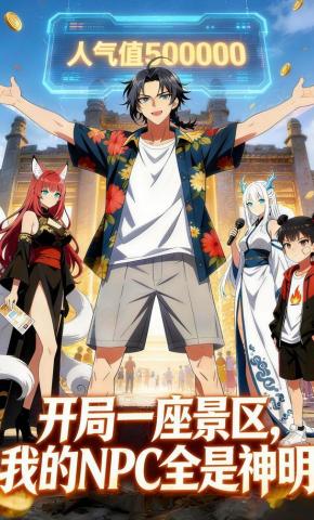短剧《开局一座景区，我的NPC全是神明》海报