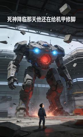 短剧《死神降临那天他还在给机甲修脚》海报