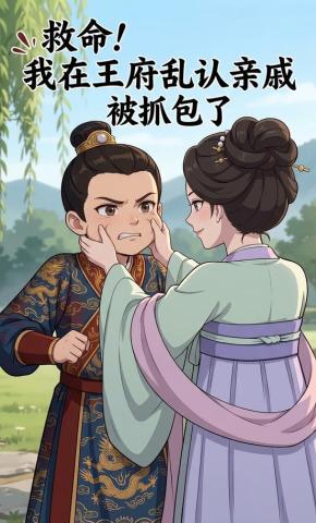 短剧《救命!我在王府乱认亲戚被抓包了》海报