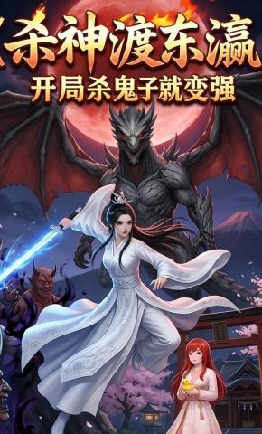 短剧《杀神渡东瀛，开局杀鬼子就变强》海报