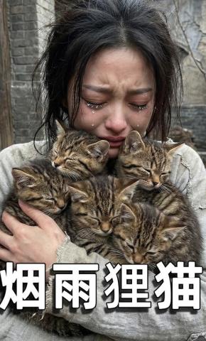 短剧《烟雨狸猫》海报