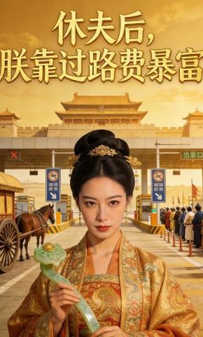 短剧《休夫后，朕靠过路费暴富》海报