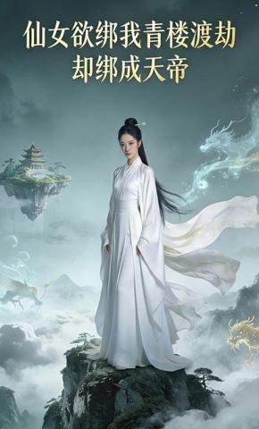 短剧《仙女欲绑我青楼渡劫，却绑成天帝》海报