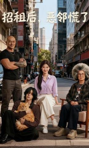 短剧《招租后，恶邻慌了》海报