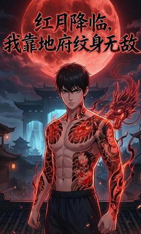 短剧《红月降临，我靠地府纹身无敌》海报