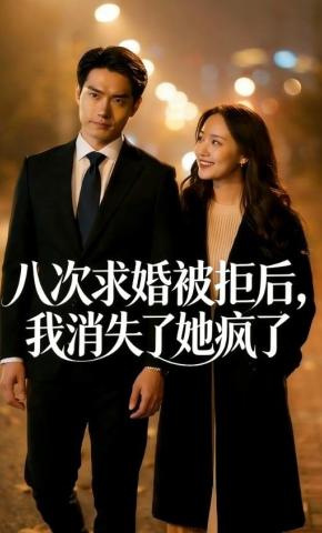 短剧《八次求婚被拒后，我消失了她疯了》海报