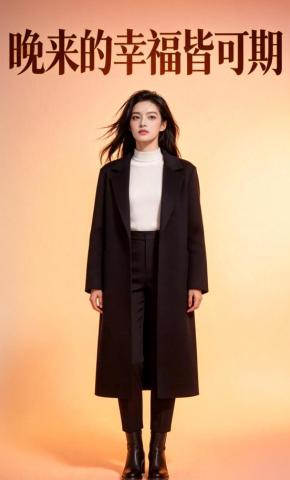 短剧《晚来的幸福皆可期》海报