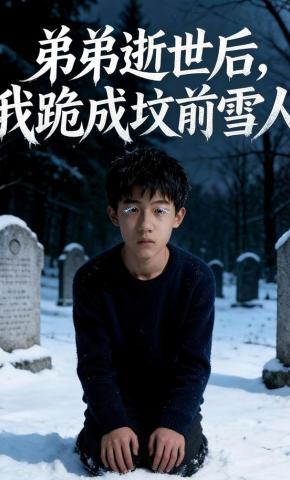 短剧《弟弟逝世后，我跪成坟前雪人》海报