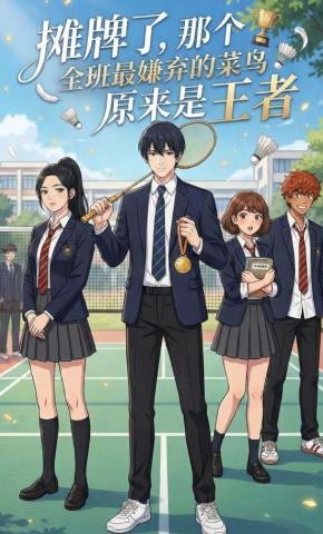 短剧《摊牌了，那个全班最嫌弃的菜鸟原来是王者》海报