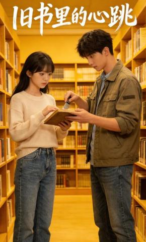 短剧《旧书里的心跳》海报