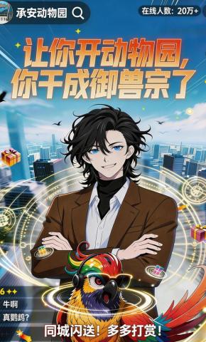 短剧《让你开动物园，你干成御兽宗了》海报