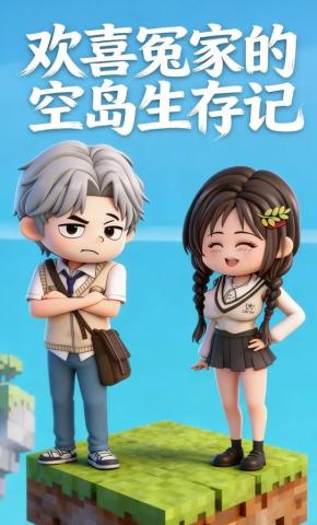 短剧《欢喜冤家的空岛生存记》海报