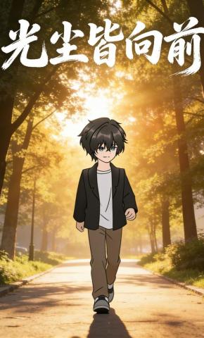 短剧《光尘皆向前》海报