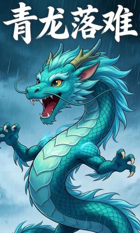 短剧《青龙落难》海报