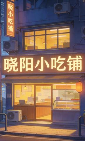 短剧《晓阳小吃铺》海报