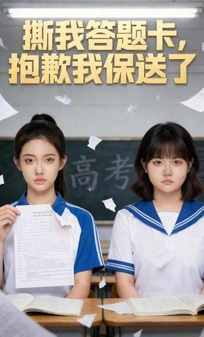 短剧《撕我答题卡，抱歉我保送了》海报