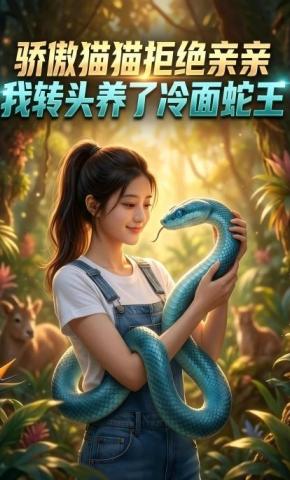 短剧《骄傲猫猫拒绝亲亲，我转头养了冷面蛇王》海报
