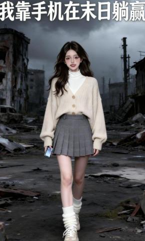短剧《我靠手机在末日躺赢》海报